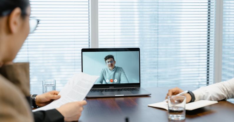 Virtual Meetings - A Man in Virtual Meeting
